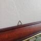 Vintage Cherry Wood Wall Mirror with Gilt Detail & Beveled Glass, 1980