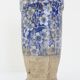 Magnifique vase tres ancien ceramique terre cuite fleurs bleues & blanches