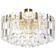 Superb brass and crystal glass light fixture Palazzo, Kalmar, Austria, 1970.