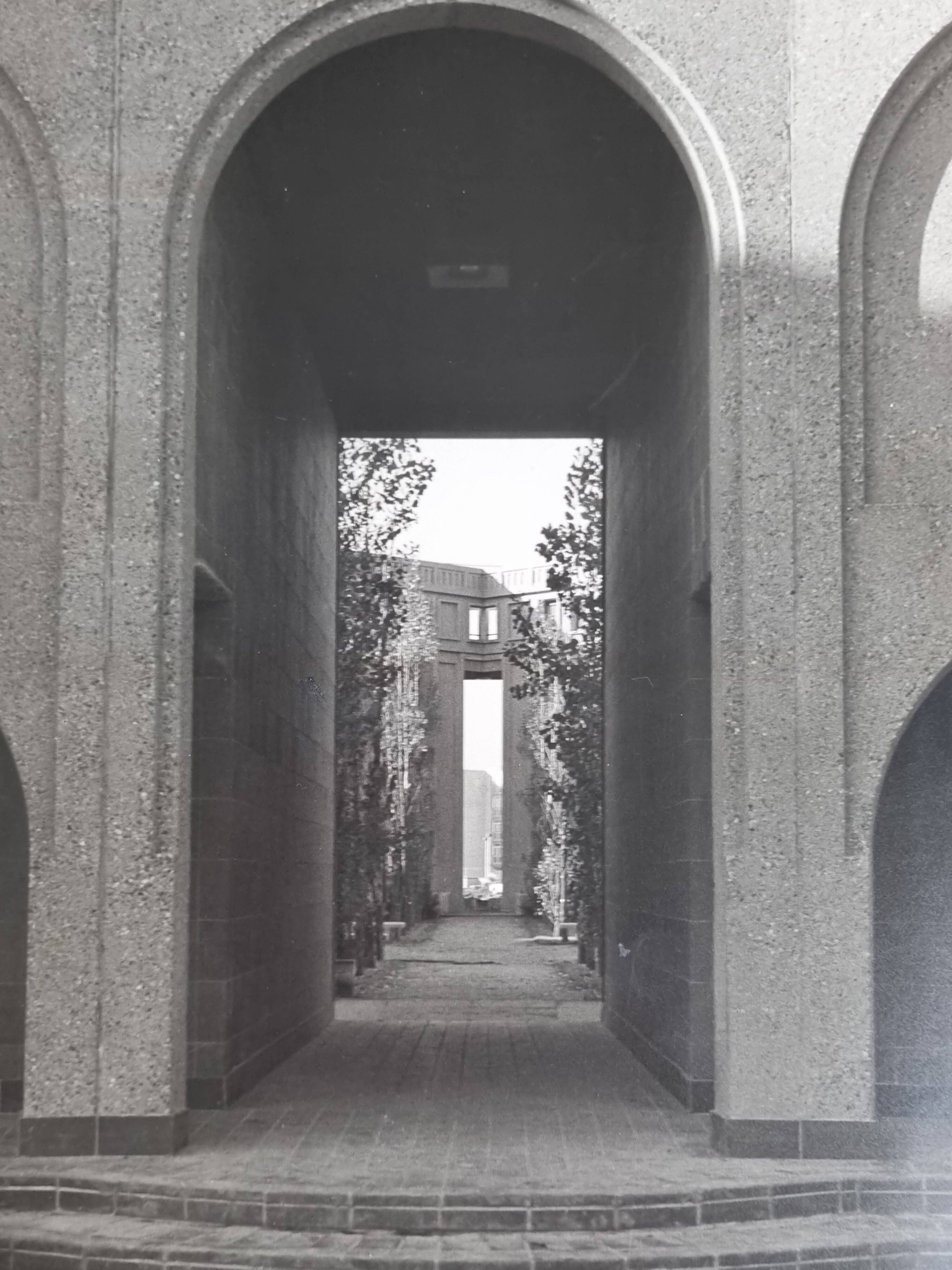 Art photography, town planning, architecture, arches vintage silver print, 1960s