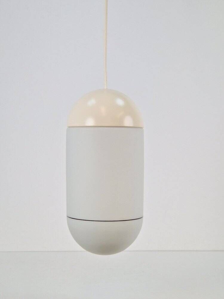 Vintage Pill Pendant Lamp in Milk Glass from Peill & Putzler, Germany, 1960s