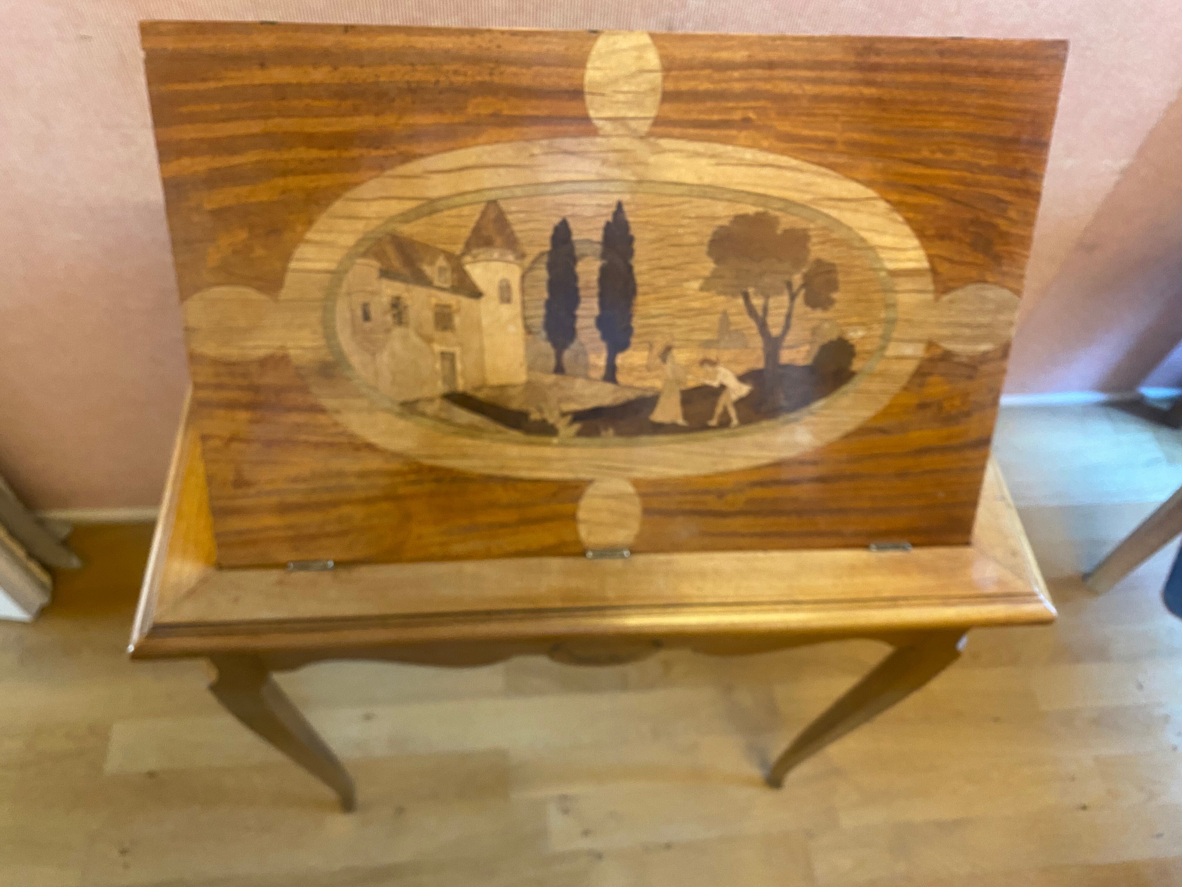 Louis XV style table in cherry wood