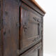 Small rustic buffet in solid wood - 2 doors and ball feet.