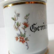 French porcelain genièvre spice pot