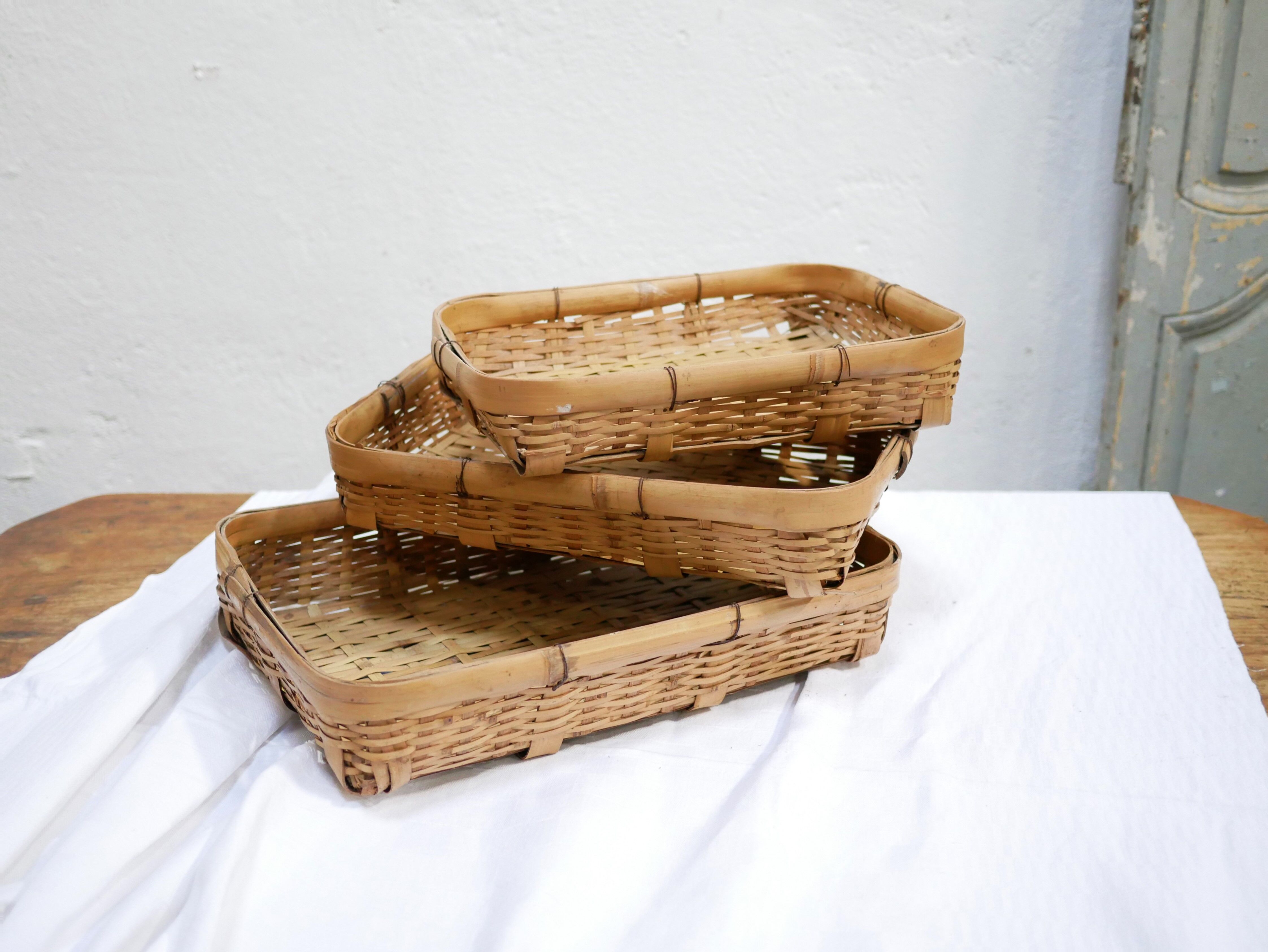 Vintage rattan basket