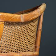 Ensemble de 4 chaises vintage en faux bambou
