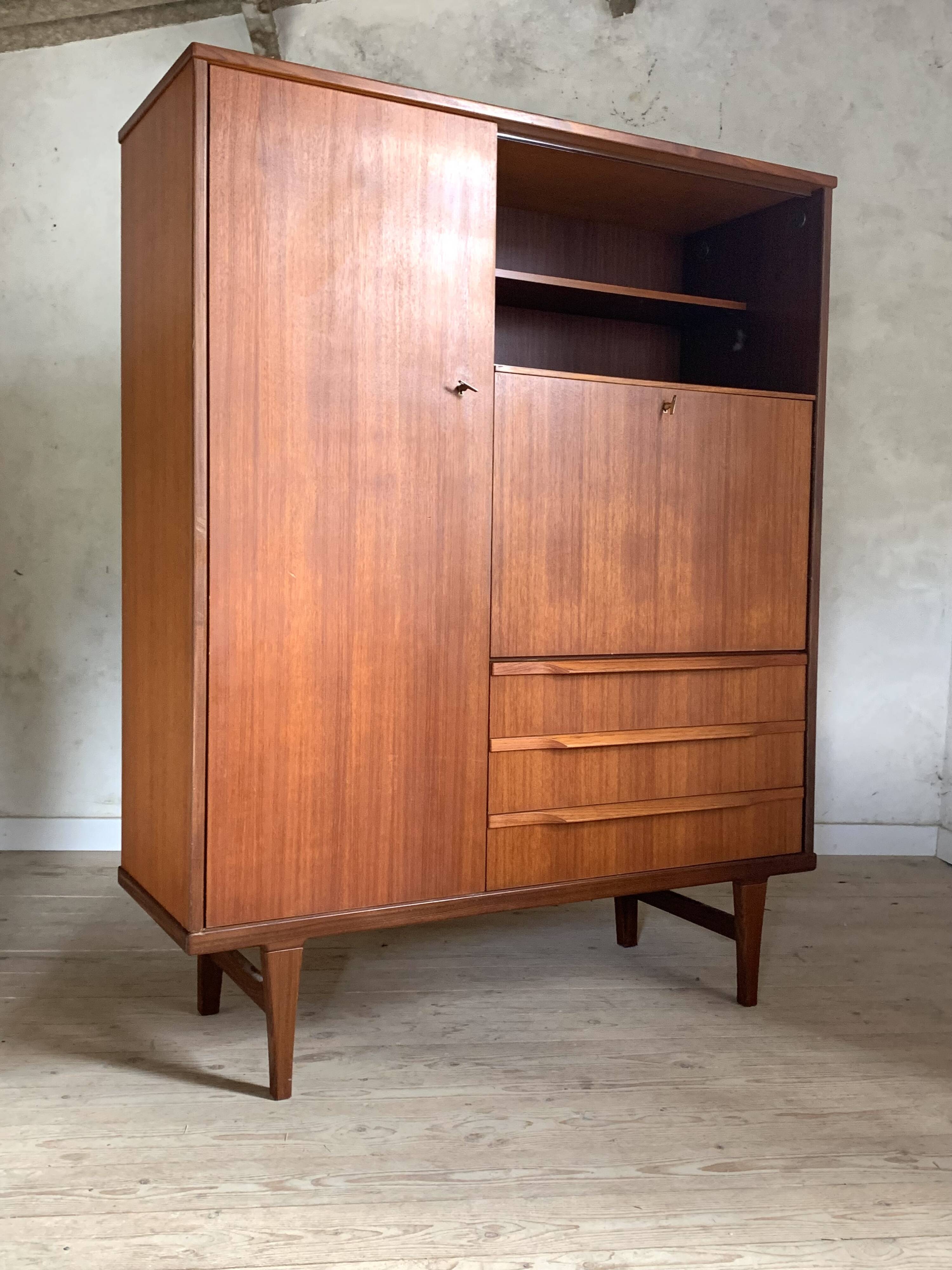 Vintage Scandinavian teak wardrobe