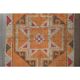 1970s Vintage Turkish Oushak Handmade Orange Runner Rug 86x367