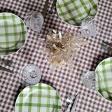 La Redoute x Selency set of 4 green dinner plates