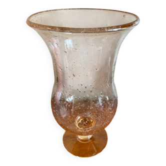 Large Biot glass tea light holder