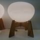 1960 two uluv floor lamps, czechoslovakia