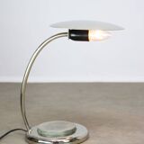 Mid-Century Italian Big Button Table Lamp in Chrome
