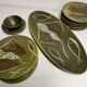 Vintage fish service NIDERVILLER , PLAT + 12 plates + sausages