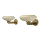 Pair of Czechoslovak Art Deco wall sconces from the 1940s in brass with opaline glass shades.