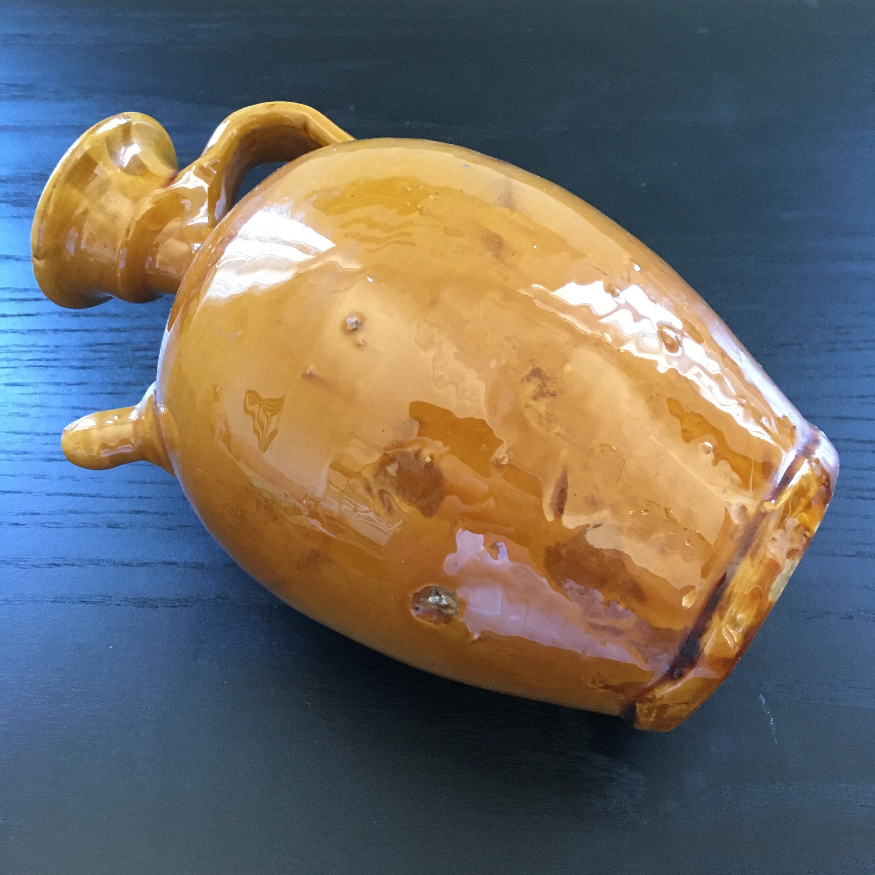 Ochre yellow Italian jug
