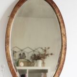 Old mirror beveled oval