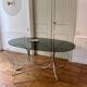 Table verre fumé /chrome vintage 70'
