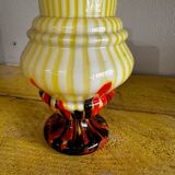 Small 1970s Murano Glass Vase in the style of Carlo Moretti. H15.