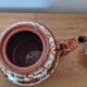 Brown ceramic teapot Sarreguemines model Mary Digoin