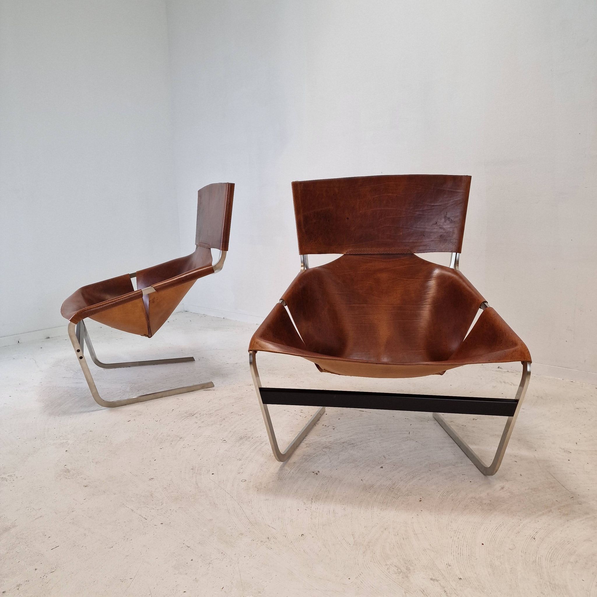 Set of 2 Model F444 Lounge Chairs by Pierre Paulin for Artifort, 1960s