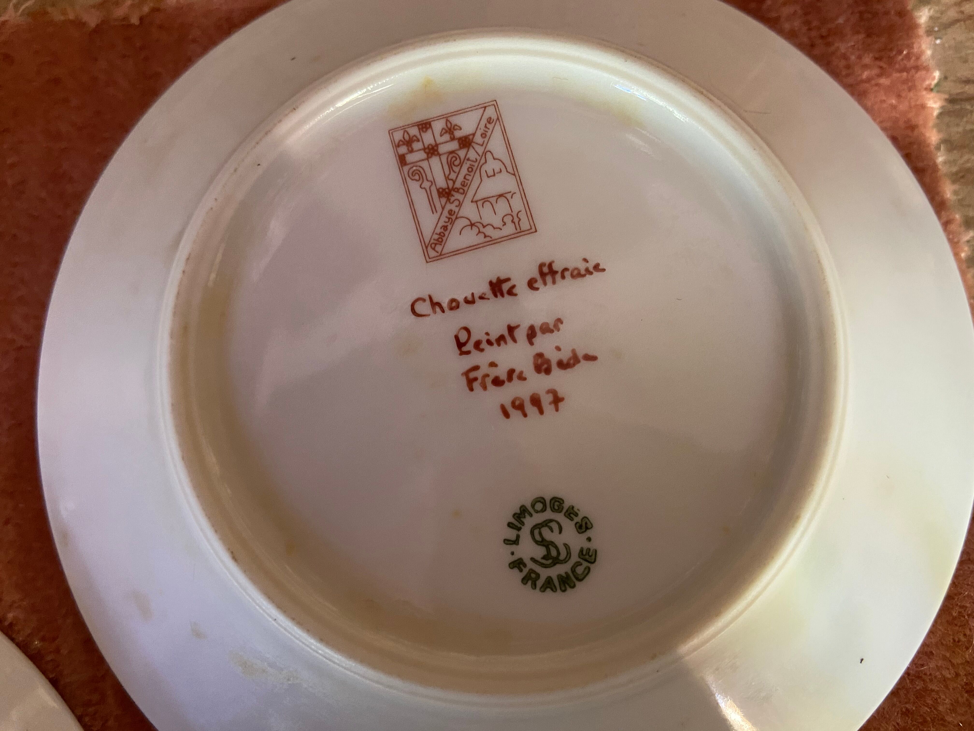 Two monastic porcelain cups