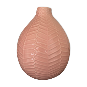 Pale pink ceramic vase