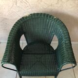 Paire de fauteuils en rotin