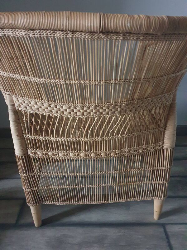 Fauteuil en osier