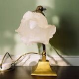 Art deco 1930s general electric brass goose neck table lamp