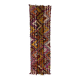 Vintage Handwoven Turkish Kilim Runner Rug with Colorful Pom Poms