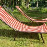 Vintage portable and removable deckchair