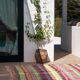 Reversible handmade rug made from recycled cotton