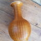 Woven straw vase