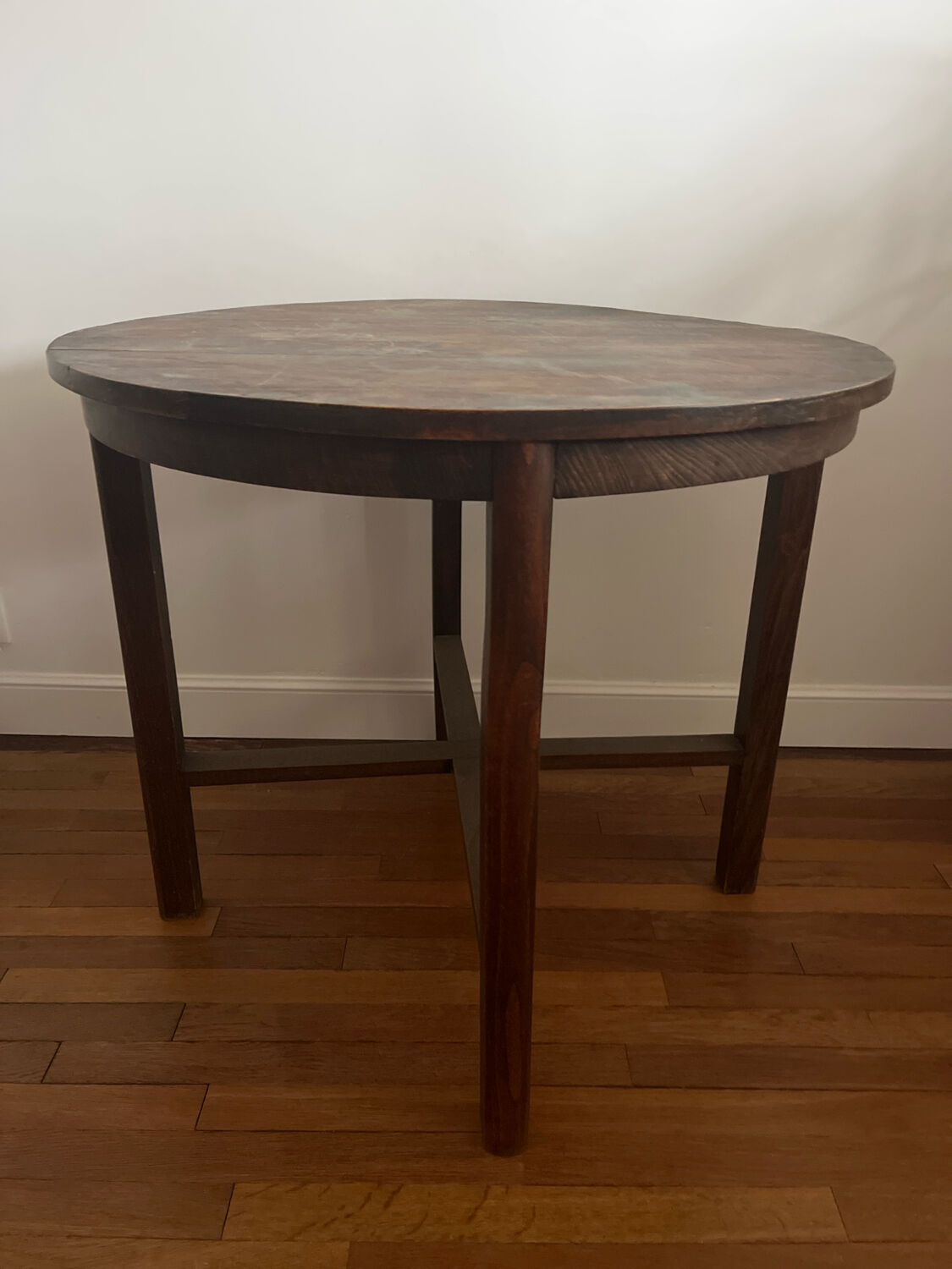 Antique solid wood side table