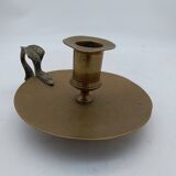 Brass candlestick with chimera decoration