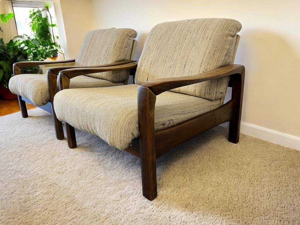 ensemble de 2 fauteuils vintage / fauteuils individuels / canapés