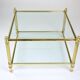 Vintage Coffee Table in Massive Brass and 70s Glass
