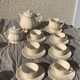Digoin sarreguemines earthenware tea set consisting of 15 pieces antique cream