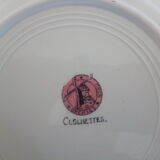 6 hollow plates Faience Orchie Moulin des loups