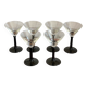 6 verres pied noir