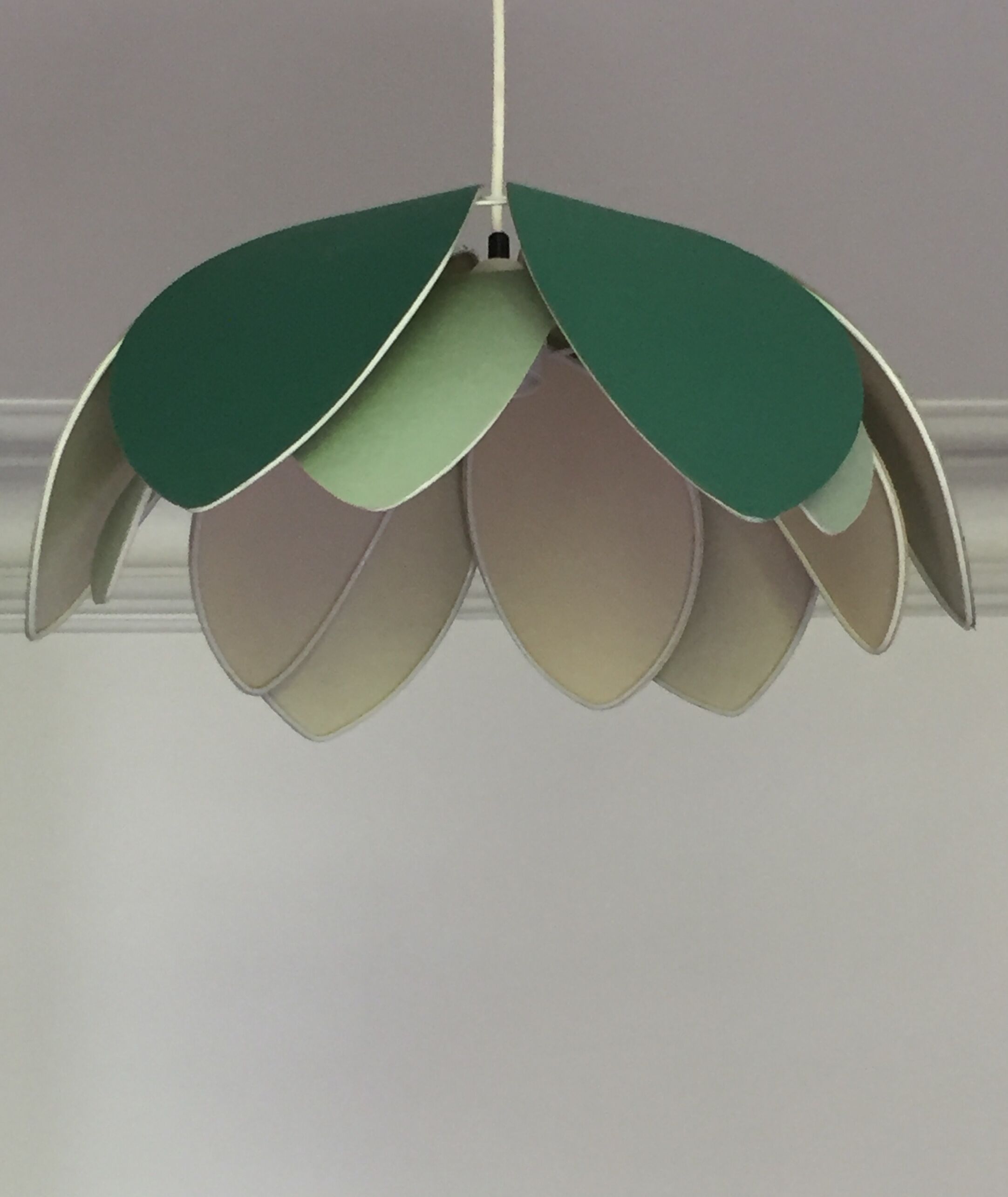 Vintage lotus flower suspension 1970s