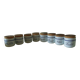 8 spice jars. porcelain of auteuil