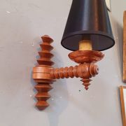 Brutalist wall lamp from the 1940s by Charles Dudouyt.