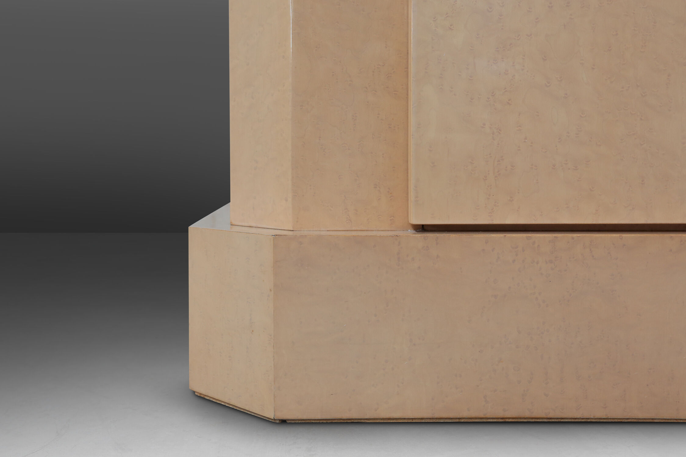 Ivory lacquer sideboard by Jean-Claude Dresse