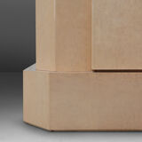 Ivory lacquer sideboard by Jean-Claude Dresse