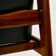 Teak armchair with leather upholstery