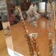 Fractal resin lamp base with inclusion by Pierre Giraudon circa 1970