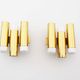 Set of 2 Brass Tubular Sconces Sciolari by SA Boulanger