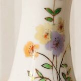 Baguier soliflore en porcelaine main tatouée fleurs