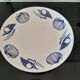 Large round dish k.g luneville faience / 41 x 8 cm / ocean model